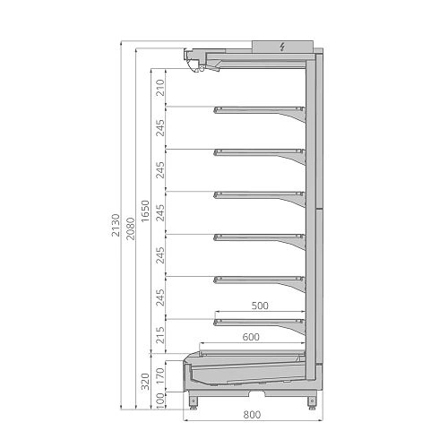 301a05479aa36811a6604b57063bd3c4.webp Горка холодильная BRANDFORD TESEY Slim 125