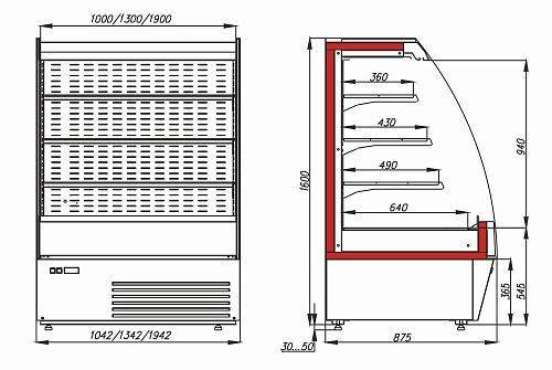 ckxjqwth0kki3dym7m1m07oenxpjh0ca.webp Витрина холодильная пристенная CARBOMA F16-08 VM 1,0-2 0020 стеклопакет (Carboma 1600/875 ВХСп-1,0)