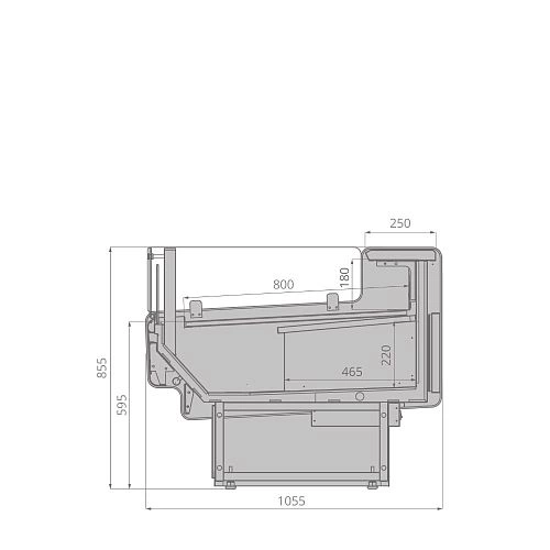 e7f21a075ac372edc0c21098424dec3e.webp Витрина холодильная BRANDFORD AURORA Slim SQ 375 вентилируемая SELF