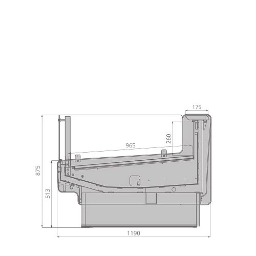 Витрина холодильная BRANDFORD AURORA SQ 125 вентилируемая SELF