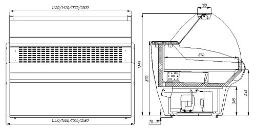 p696uauxxewlzoer7m3ilcpu3o32t05y.webp Витрина холодильная CARBOMA G110 VM 1,5-1 (ВХС-1,5ш G110 (динамика))