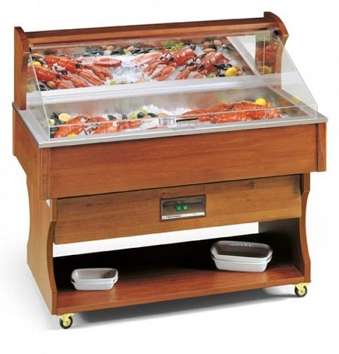 00b7572be8c1d997f6c81dbdbc793d84.webp Витрина холодильная TECFRIGO Fishing 4 темный орех