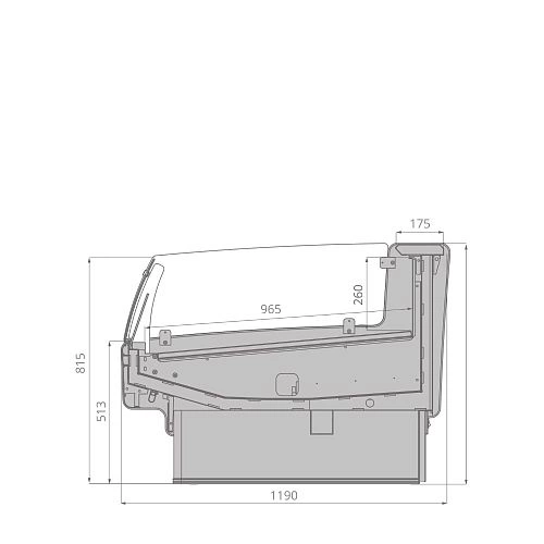 250f7dc9624ea5aa614d7777b9ebde2a.webp Витрина холодильная BRANDFORD AURORA Открытый угол 45 вентилируемая SELF