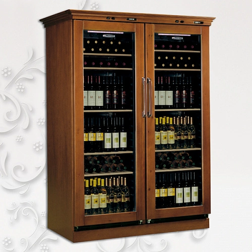 40f1bd12eaa7992d034a708b0cfdb4a0.webp Шкаф винный TECFRIGO MAXICANTINETA GLASS LUX темный орех
