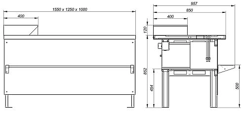 b2519c17d649423cc9c85e1a2eb36d20.webp Прилавок холодильный среднетемпературный МАРИХОЛОДМАШ ПХС-1,0/0,85 4.330.061-19