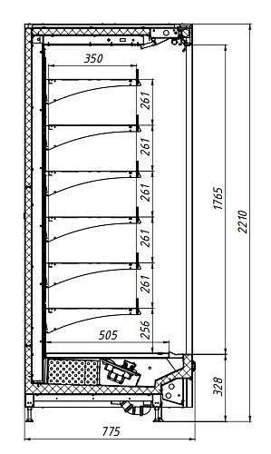 ctqopm0do47bdzcxhf7q3vzb97ue1y41.webp Витрина холодильная POLAIR MONTE SH 3750 с подсветкой
