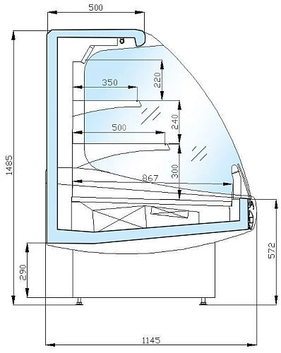od6l4sphxis6n9cb9v4ket28phmuc56x.webp Витрина холодильная АРИАДА Диона ВС21Т-1250